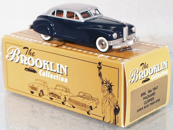 BROOKLIN 18A 1947 PACKARD CLIPPER: blue & silver, orig box, C9.
