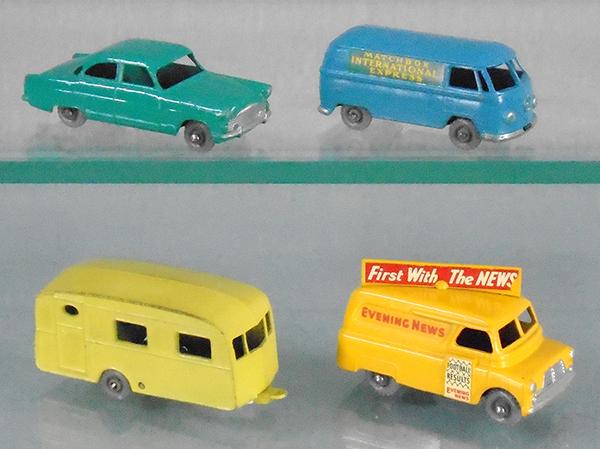 4 MATCHBOX MOKOS: 33A3, 34A2, 23B3, 42A2 w/amll decal edge wear, C7-8.