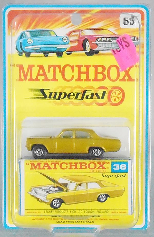 MATCHBOX SUPERFAST 36A2 OPEL BLISTER PACK: factory sealed on orig card, C10.