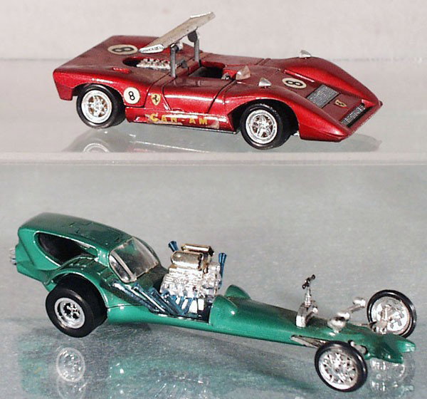 2 MEBETOY RACERS: 6601 Ferrari Can-Am, 6603 Tarantula, C7.