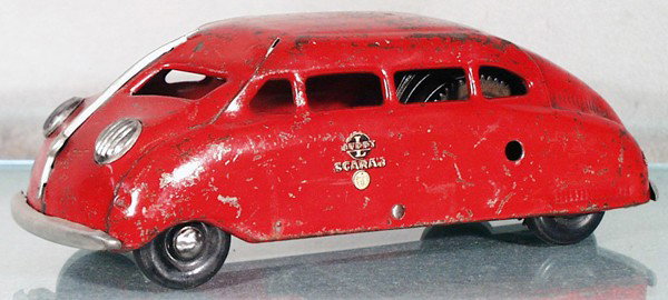 BUDDY L 711 SCARAB: painted pressed steel, clockwork working, 10 1/2" long, C5.