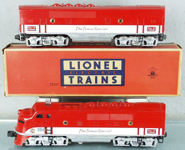 LIONEL 2245 MKT AB DIESEL SET: O ga, 2245 A unit, 2245C B unit, w/2 orig boxes for B units, C7-8.