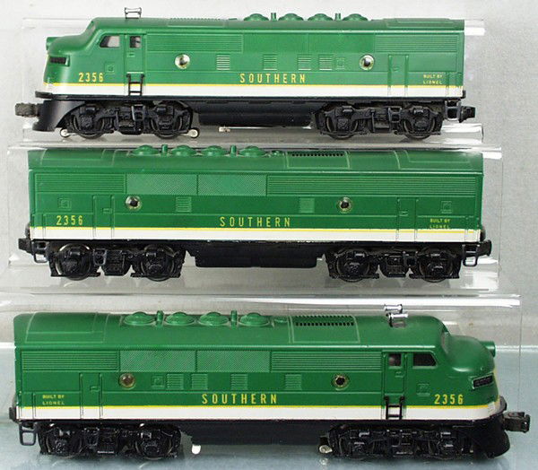 LIONEL 2356 SP ABA DIESELS: O ga, 2356P A unit, 2356C B unit, 2356T dummy A, orig boxes, 2 rough, C9.