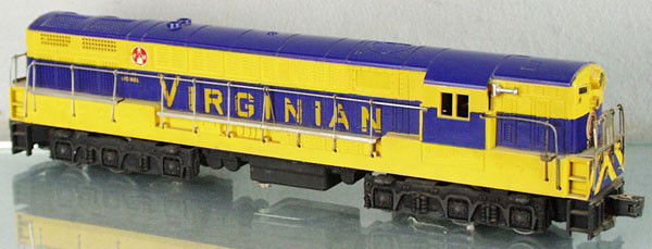 LIONEL 2331 VIRGINIAN FM: O ga, hairline screw crack on 1 side, decal edges have chips, C7.