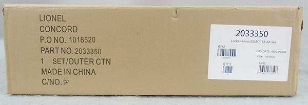 LIONEL 2033350 LACKAWANNA LEGACY E8 AA SET (1 of 1)