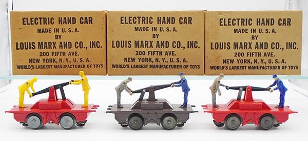 3 MARX 2002 ELECTRIC HAND CARS (1 of 2)