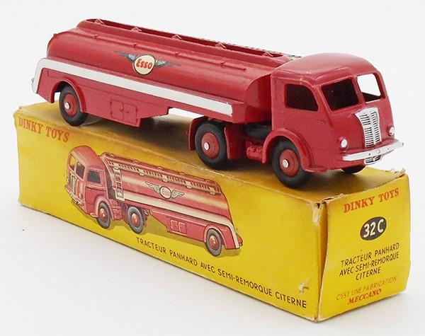 FRENCH DINKY 32C ESSO TANK TRUCK: orig box worn, loose flap inside box, C7-8.