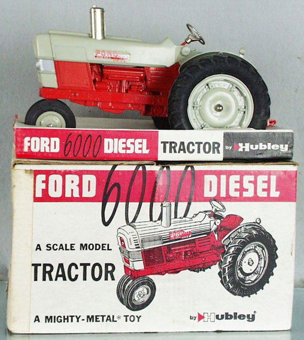 HUBLEY 509 FORD 6000 TRACTOR: die cast, 12" long, orig box & insert minor wear, C9.