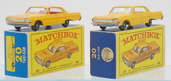 2 MATCHBOX TAXI CABS (1 of 2)