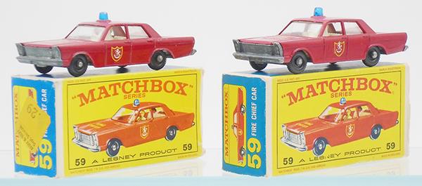 MATCHBOX 59C FIRE CHIEF CARS (1 of 2)