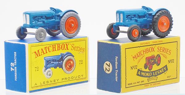 2 MATCHBOX 72A FORDSON TRACTORS (1 of 2)