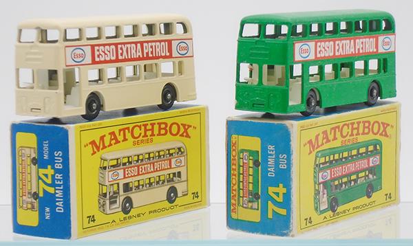 2 MATCHBOX 74B DAIMLER BUSES (1 of 2)