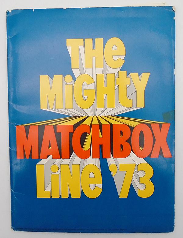 MATCHBOX 1973 FOLDER CATALOG: Mighty Matchbox Line, 25 pages, w/pocket catalog, C6-7.