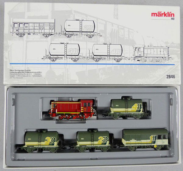 MARKLIN 2846 LUXEMBOURG TRAIN SET: HO ga, orig box & insert, C9-10.