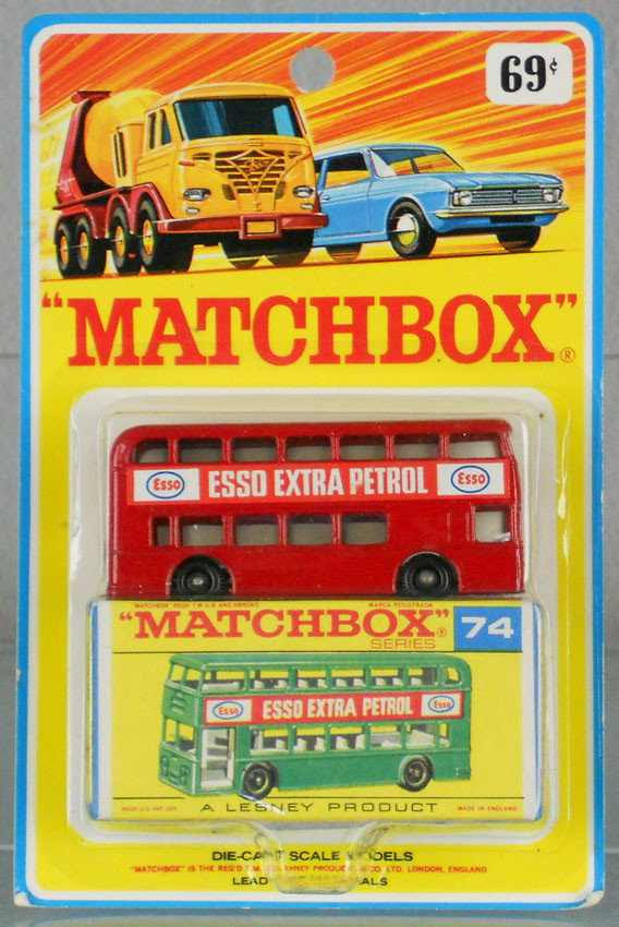 MATCHBOX 74B4 ESSO DAIMLER BUS: sealed on orig card, card has minor wear to 2 bottom corners, C10.