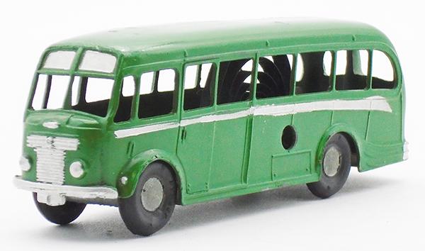 CHAD VALLEY 240 COMMER AVENGER COACH: green, windup working, paint chips on floor, C7.
