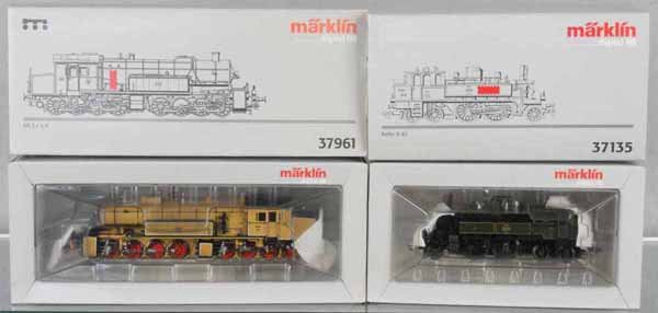 2 MARKLIN LOCOS: HO ga, 37961 Bavarian tank loco, 37135 tank loco, orig boxes & inserts minor wear, C9-10.