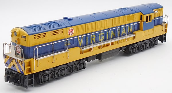 LIONEL 2322 VIRGINIAN FM: 0 ga, no hairline screw cracks, blue body shell, C7-8.