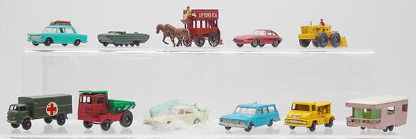 11 MATCHBOX VEHICLES: 56B1, 55A3, Y12A1, 32B3, 43B2, 63A1, 2C1, 45B2, 42B2, 28B2, 23D3, C6-7.