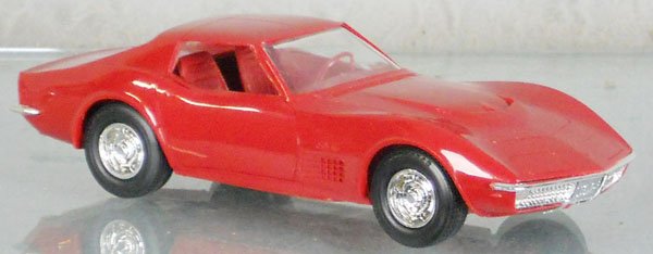 MPC 1971 CHEVY CORVETTE PROMO: plastic, red, C9.