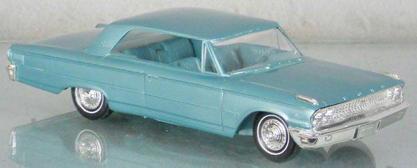 AMT 1963 FORD GALAXIE PROMO: plastic, Dynasty green, orig box minor wear, C8-9.