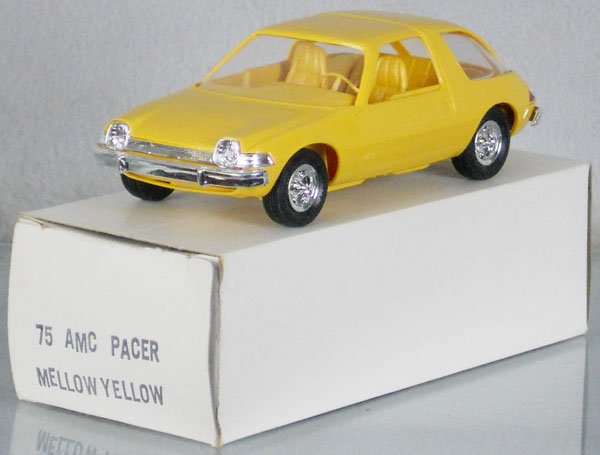 JOHAN 1975 AMC PACER PROMO: plastic, yellow, orig box minor wear, C9.