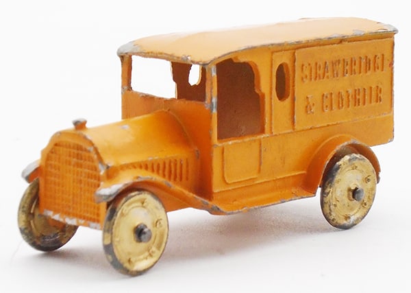 TOOTSIETOY 4630 STRAWBRIDGE & CLOTHIER VAN: Orange, paint chips, C6.