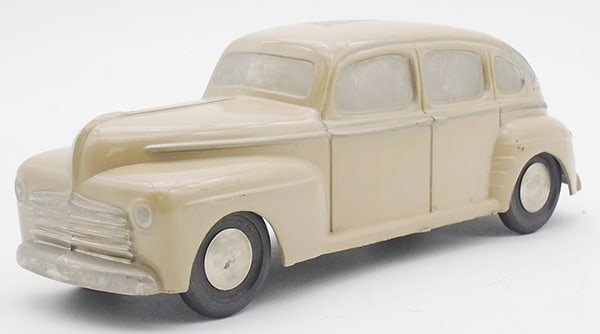 PHOTONE 1948 FORD PROMO: Beige, w/Associated Press sticker intact on 1 side, missing on roof, door & trunk, made in Denmark, C5-6.