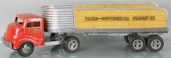 SMITH MILLER MACHINERY HAULER: die cast & wood, 23" long, C5-6.