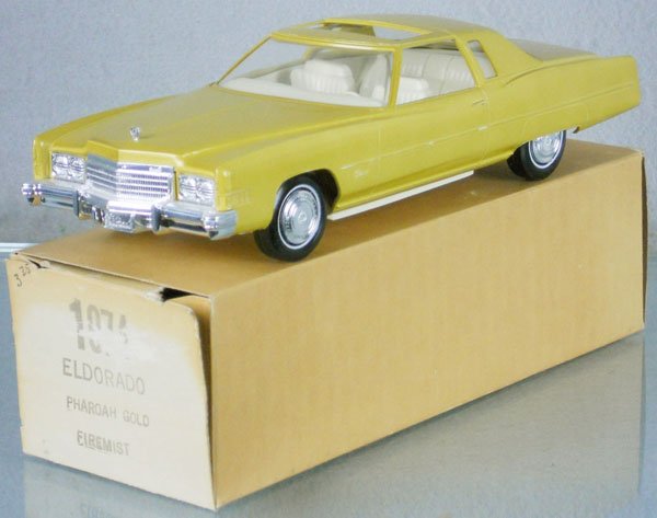 JOHAN 1974 CADILLAC PROMO: plastic, Pharoah gold, orig box minor wear, C8-9.