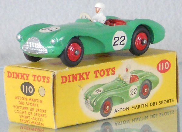 DINKY 110 ASTON MARTIN DB3 SPORTS: orig box minor wear, C9.