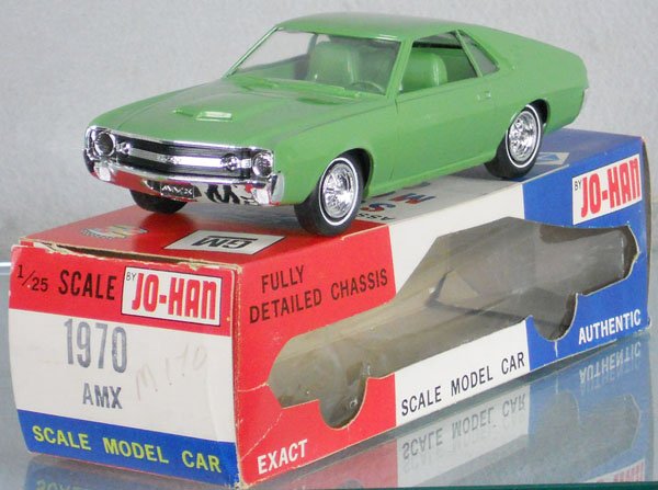 JOHAN 1970 AMX PROMO: plastic, green, orig box minor wear, C9.