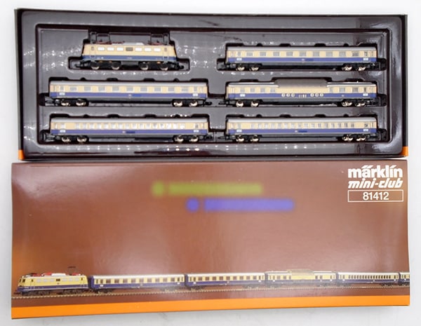 MARKLIN 81412 MINI CLUB TRAIN SET: orig box & insert, C8.