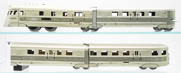 AMERICAN FLYER BURLINGTON ZEPHYR TRAIN SET (1 of 2)