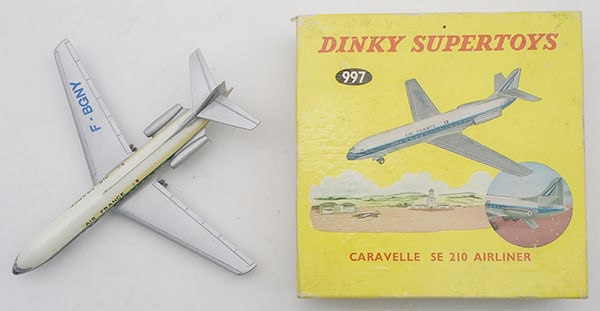 DINKY 997 CARAVELLE SE 210: die cast, Air France, orig box minor wear, C8.