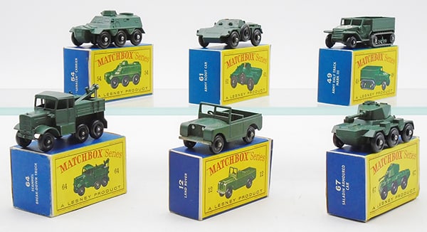 6 MATCHBOX VEHICLES (1 of 2)