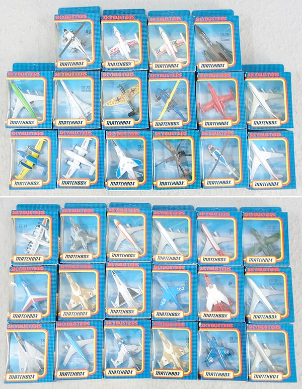34 MATCHBOX SKYBUSTERS: orig boxes, C10.