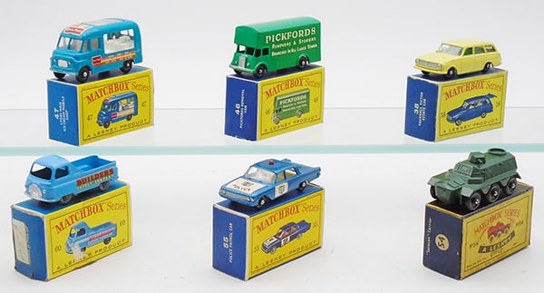 6 MATCHBOX VEHICLES (1 of 2)