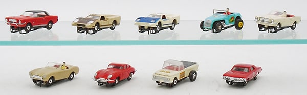 9 AURORA THUNDER JET SLOT CARS (1 of 2)