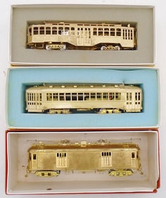 3 FAIRFIELD TRACTION MODELS BRASS TROLLIES