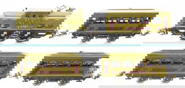 LIONEL TRAIN SET: O ga, 252 loco, missing headlight & bell, 2 #529 Pullmans, 530 obsv, C5-6.