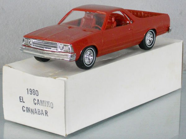 MPC 1980 EL CAMINO PROMO: plastic, cinnabar, orig box minor wear, C9.