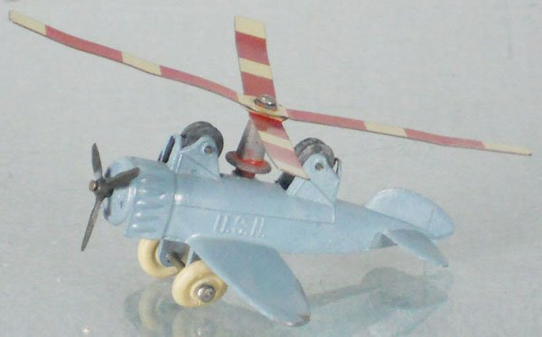 TOOTSIETOY 720 FLY-N-GYRO: die cast, blue, C8.