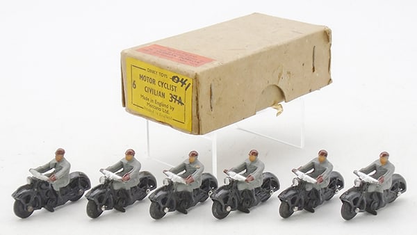 DINKY 37A CIVILIAN MOTORCYCLIST TRADE PACK (1 of 3)