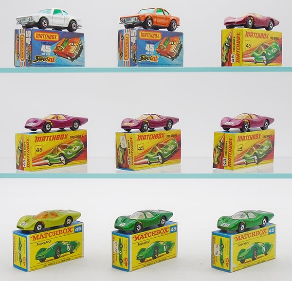 9 MATCHBOX SUPERFAST #45 VEHICLES (1 of 2)