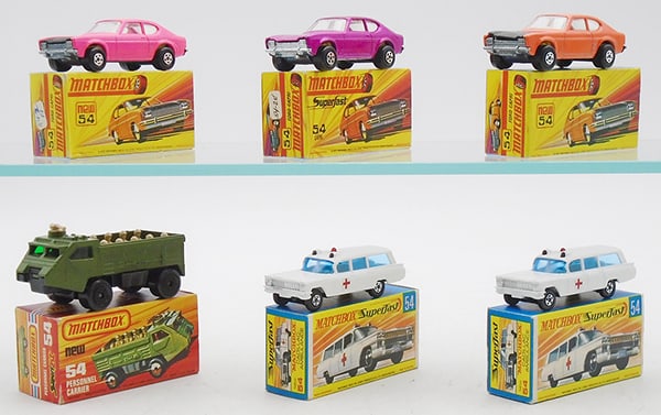 6 MATCHBOX SUPERFAST #54 VEHICLES (1 of 2)