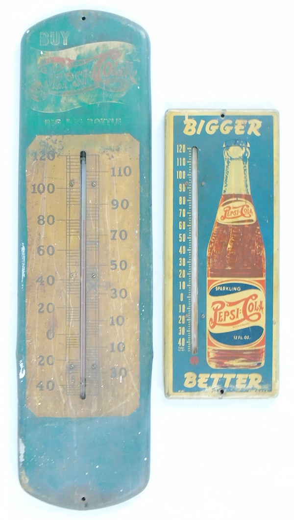 2 PEPSI COLA THERMOMETERS (1 of 2)