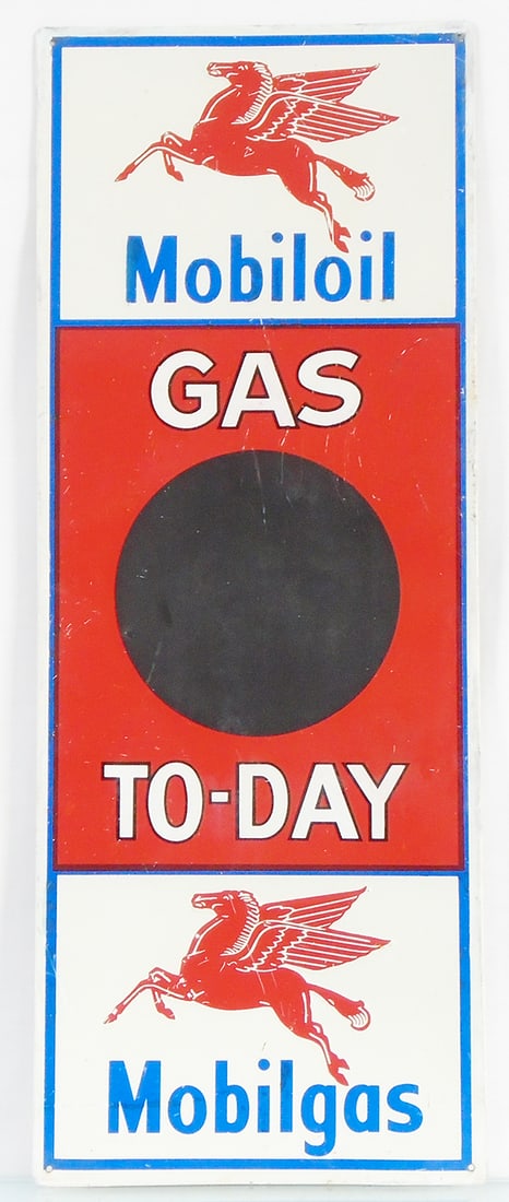 MOBILOIL GAS EMBOSSED SIGN (1 of 1)