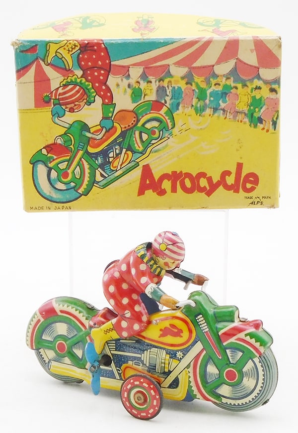 ALPS ACROCYCLE: litho tin, windup working, 6" long, orig box, C8.