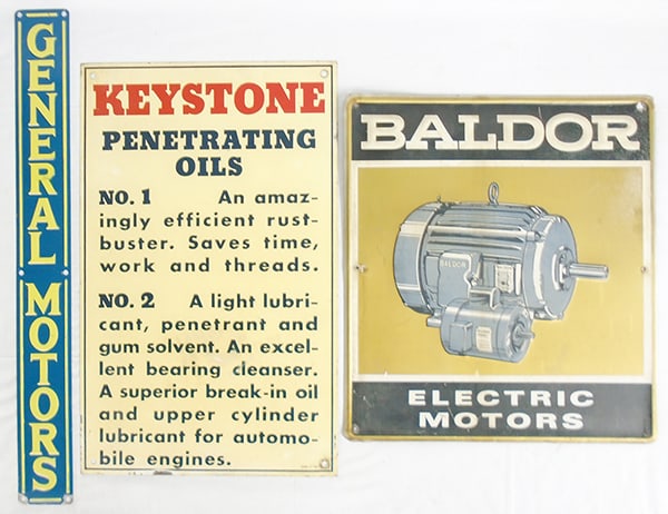 3 AUTOMOTIVE ADVERTISING SIGNS (1 of 2)